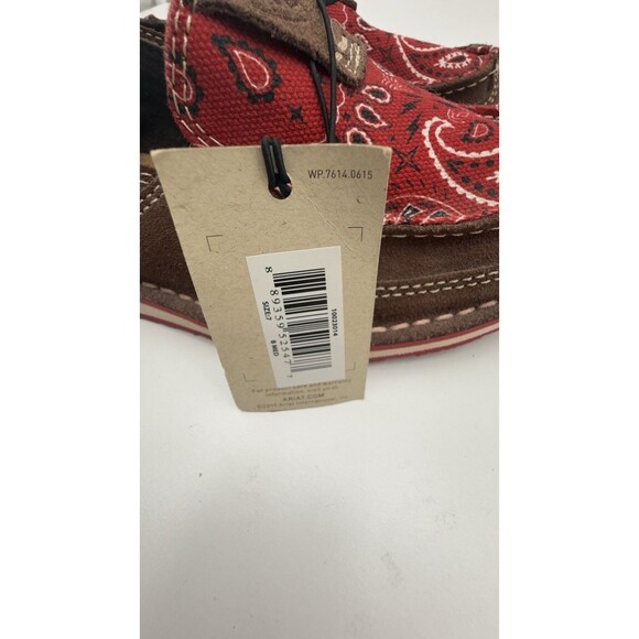 NEW Ariat Cruiser Palm Brown Suede Canvas Woman's Slip On Casual Shoes Size 7 - Picture 7 of 10